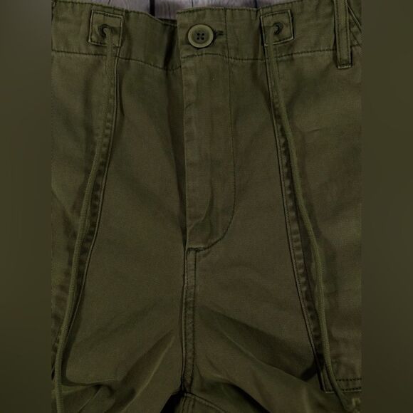 PISTOLA Etta Khaki Green Twill Cotton Contemporary Curved Leg Utility Shorts 26 - Picture 10 of 13